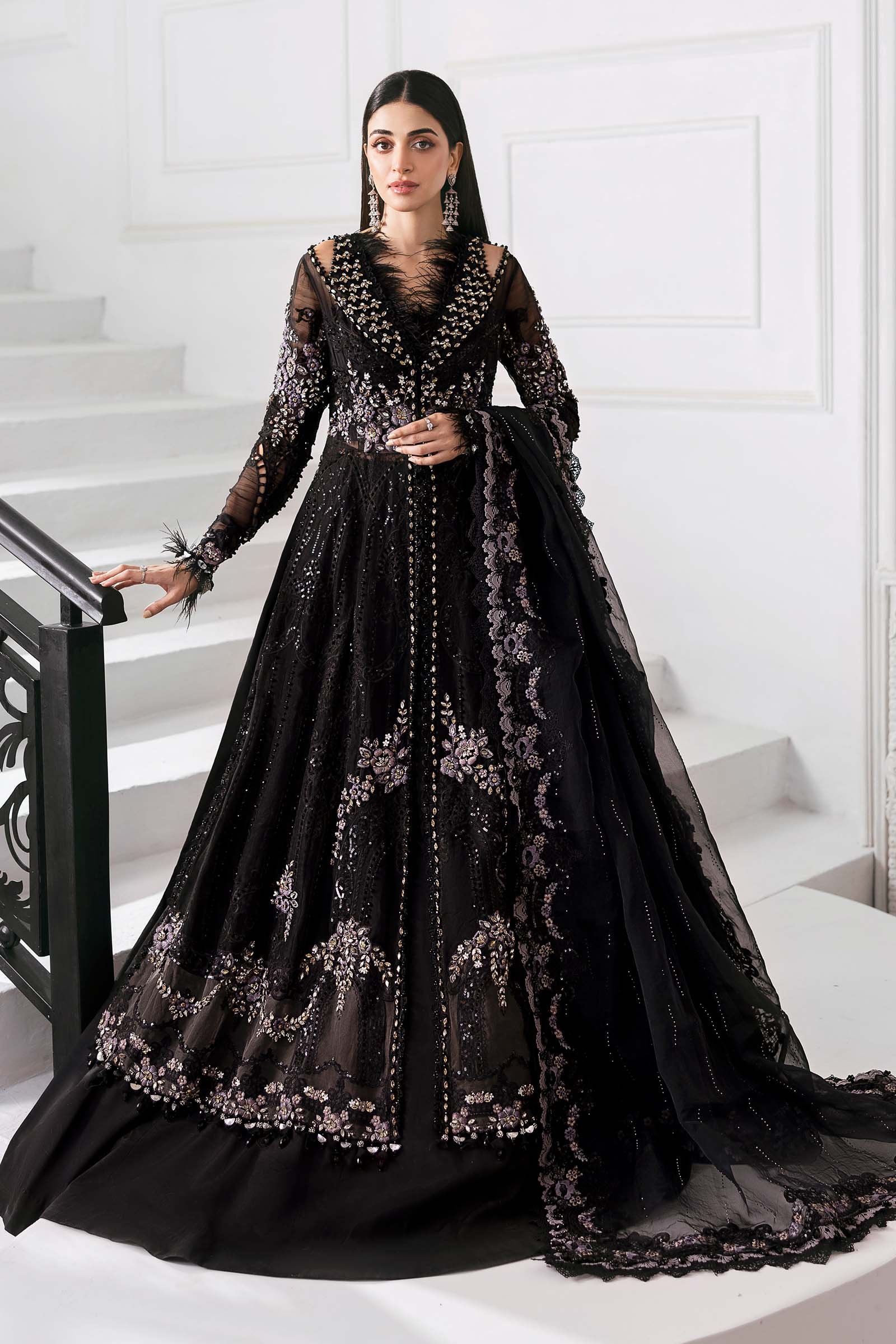 Fabiha Fatima Pret Embroidered Organza 3 Piece Suit Morganite