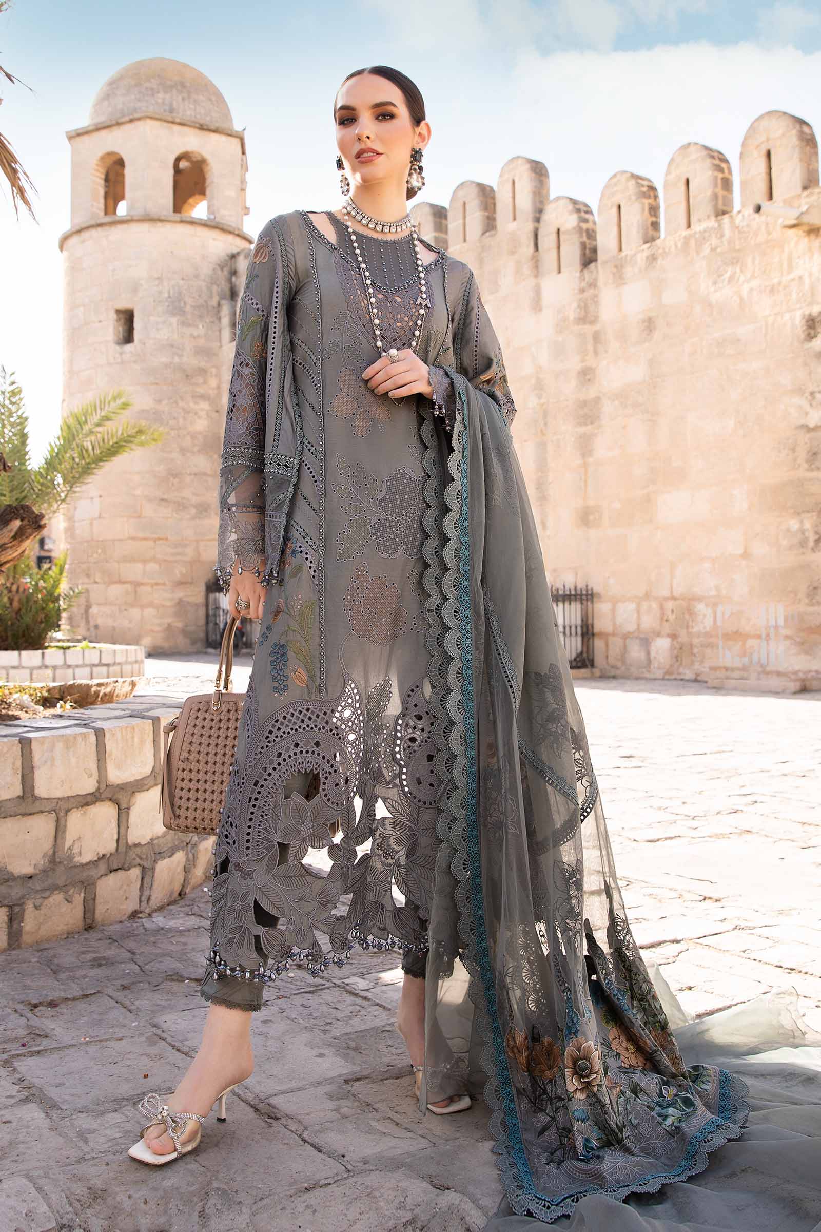 Unstitched Luxury Lawn '25 by Maria B | EL-25-05 main image 0