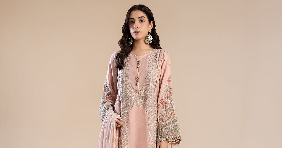 3 PIECE EMBROIDERED LAWN SUIT | DW-EA24-11