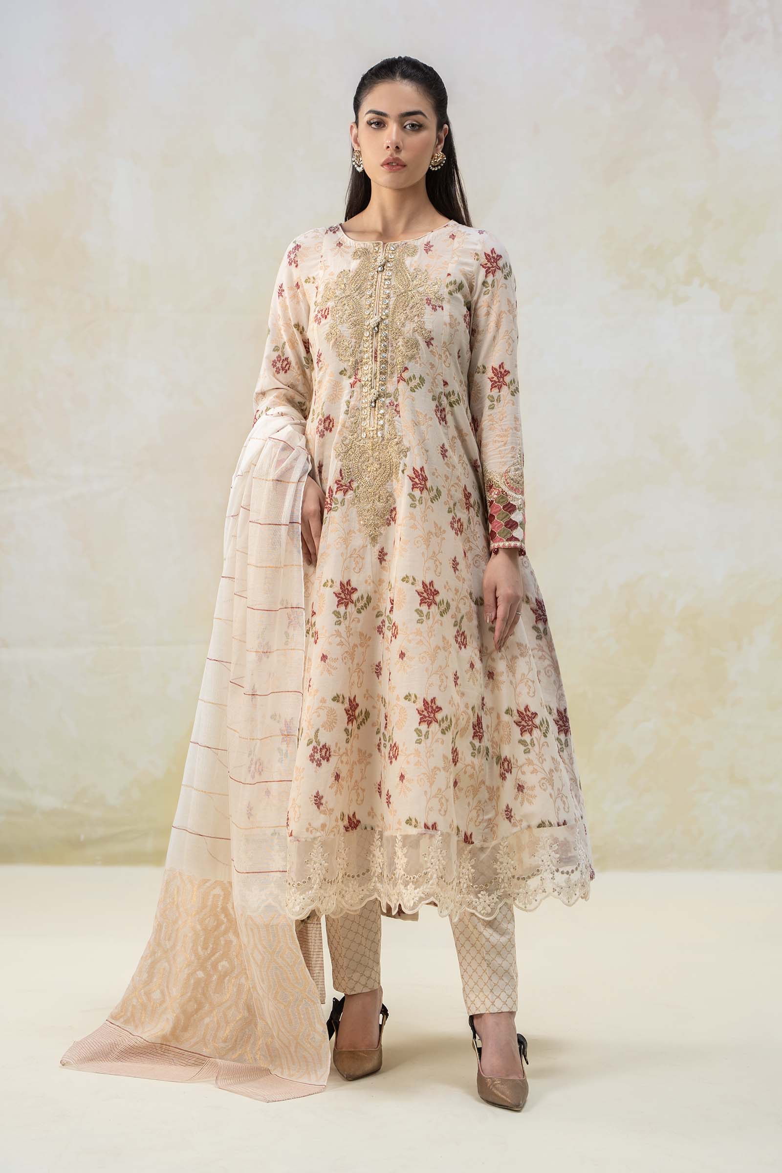 M Basics by Maria B Embroidered Suits Unstitched 3 Piece MB24UF D-04 - Festive Collection