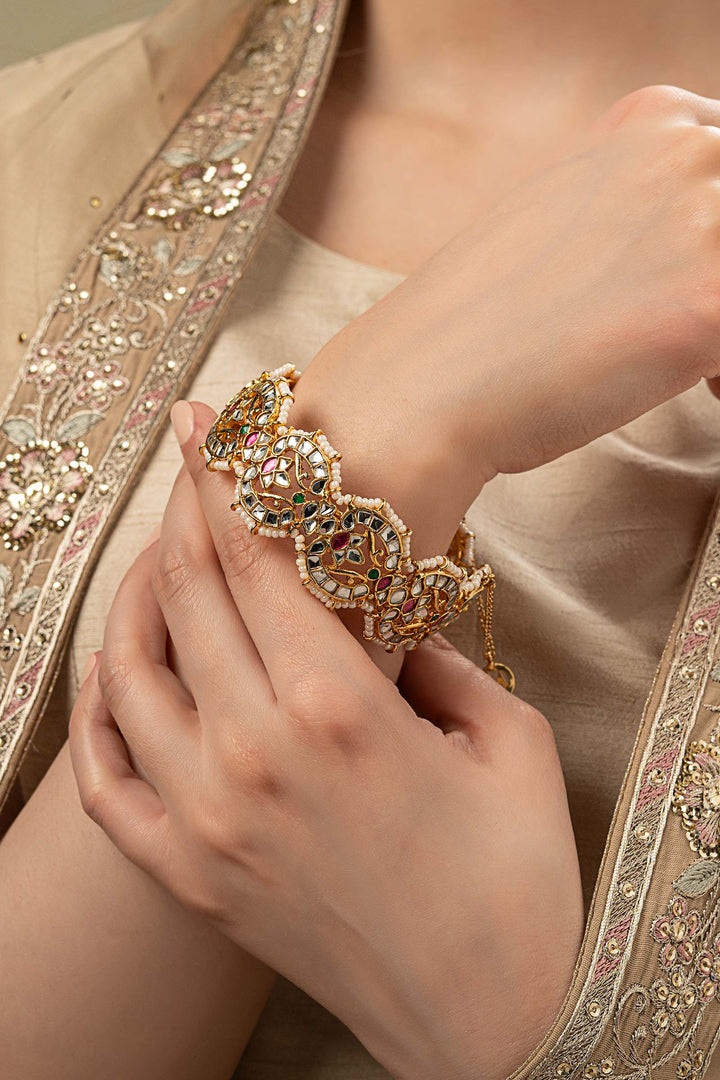 Kundan Halo Bangle  JBN2501-999-MCL