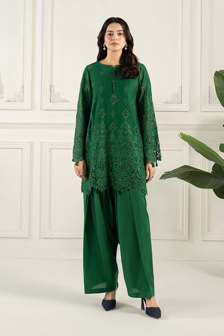 Embroidered Lawn Fabric (3Pcs) | LF-815 All Products LF8150S-OLN-EGR