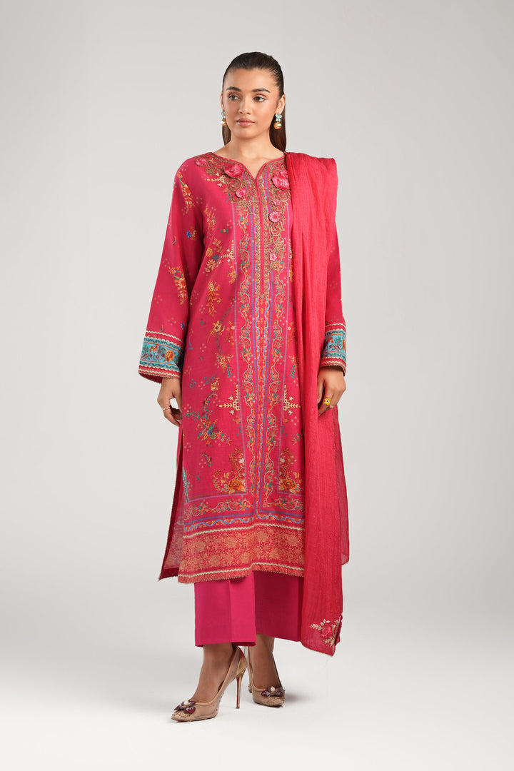 2 Pc Embroidered Lurex Mukaish Suit All Products MBCS116-ESM-RED