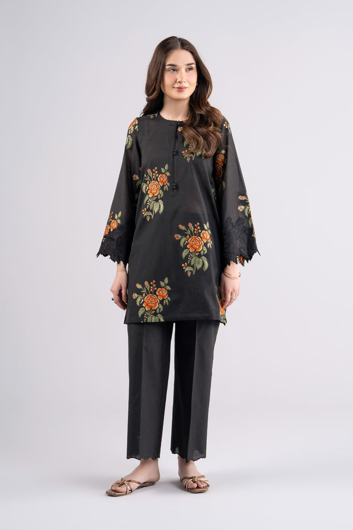 2 Pc Embroidered Jacquard Suit  MBCS121-ESM-BLK