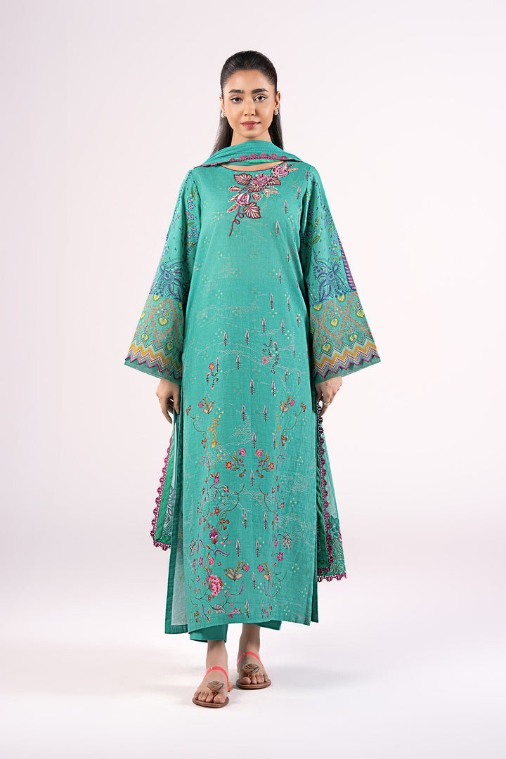 2 Pc Embroidered Lurex Mukaish Suit All Products MBCS129-ESM-TGN