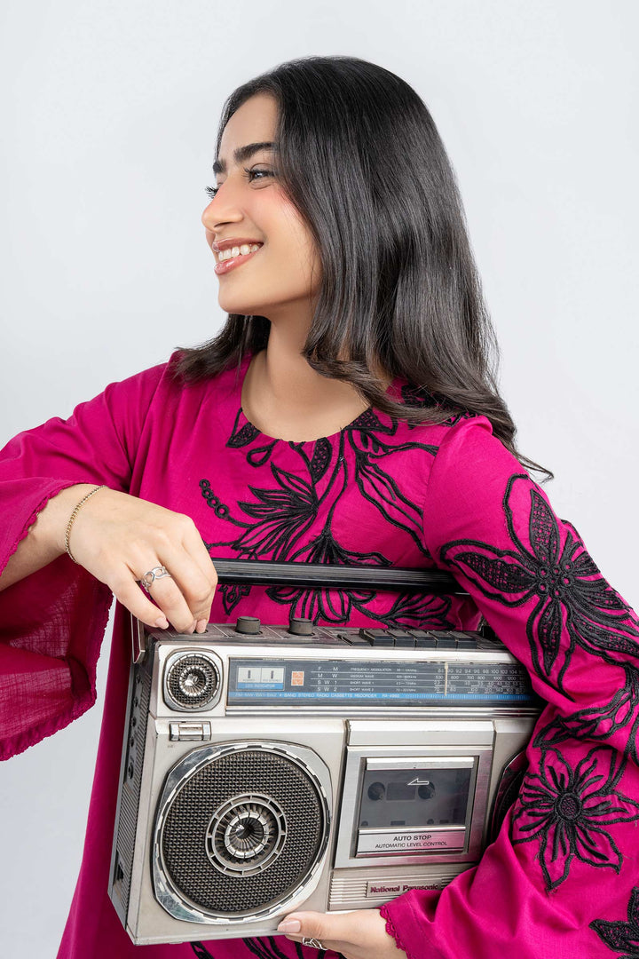 2 Pc Embroidered Crosshatch Lawn Suit All Products MBCS194-ESM-FPI