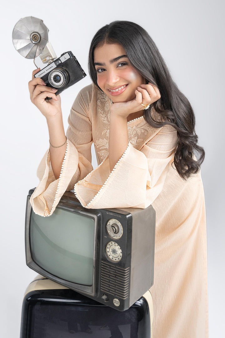 2 Pc Embroidered Karandi Suit  MBCS88A-ESM-PCH