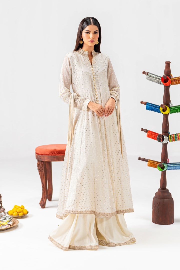 2 Pc Embroidered Organza Suit  MB24612-ESM-OFW