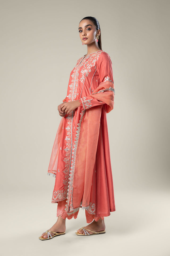 2 Pc Embroidered Khaddi Silk Suit  MBWF024-ESM-SLN