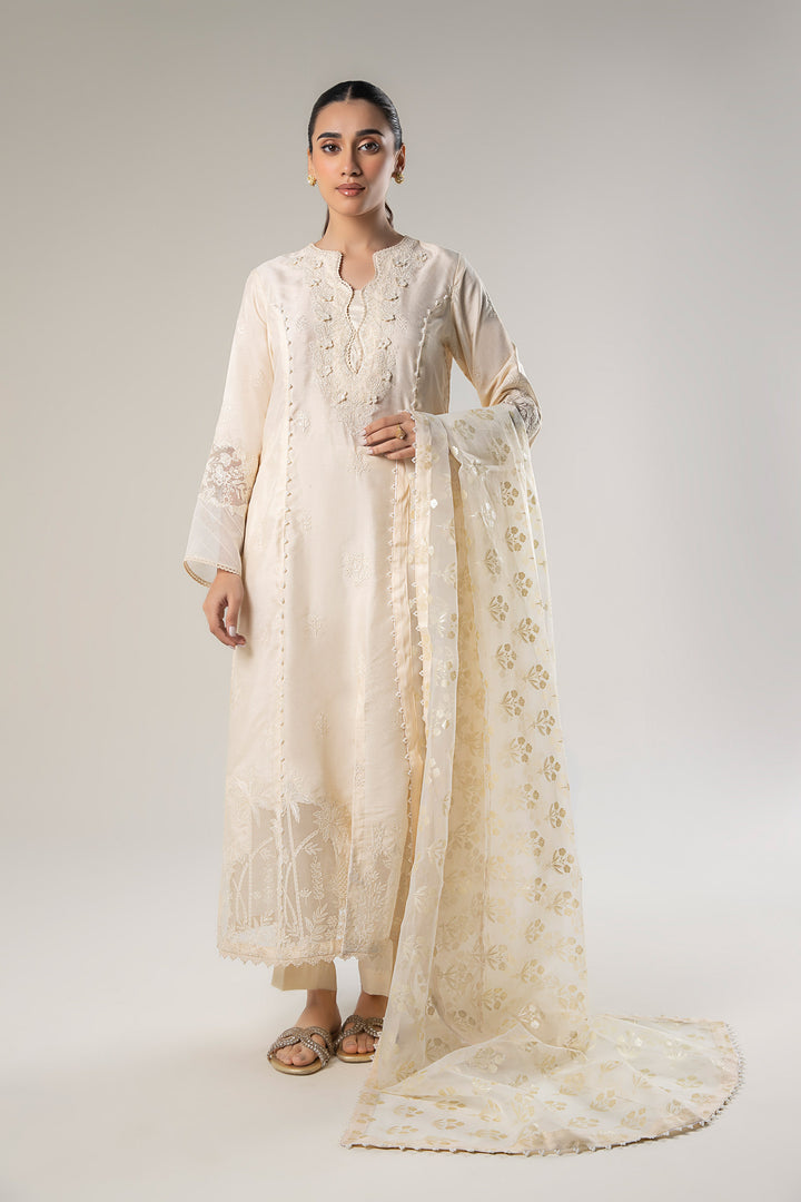2 Pc Embroidered Khadi Silk Suit  MBWF011-ESM-OFW
