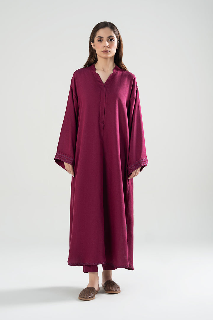 2 Pc Embroidered Karandi Suit  MBWS147-ESM-PRP