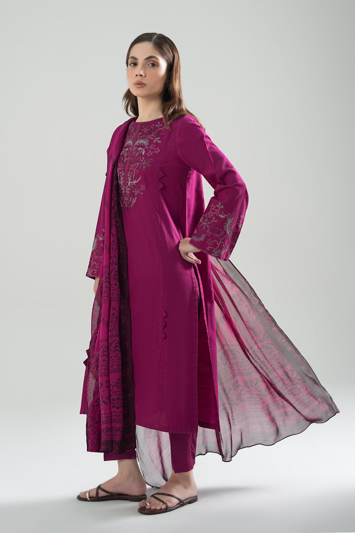 2 Pc Embroidered Khaddar Suit  MBWS178-ESM-MGT