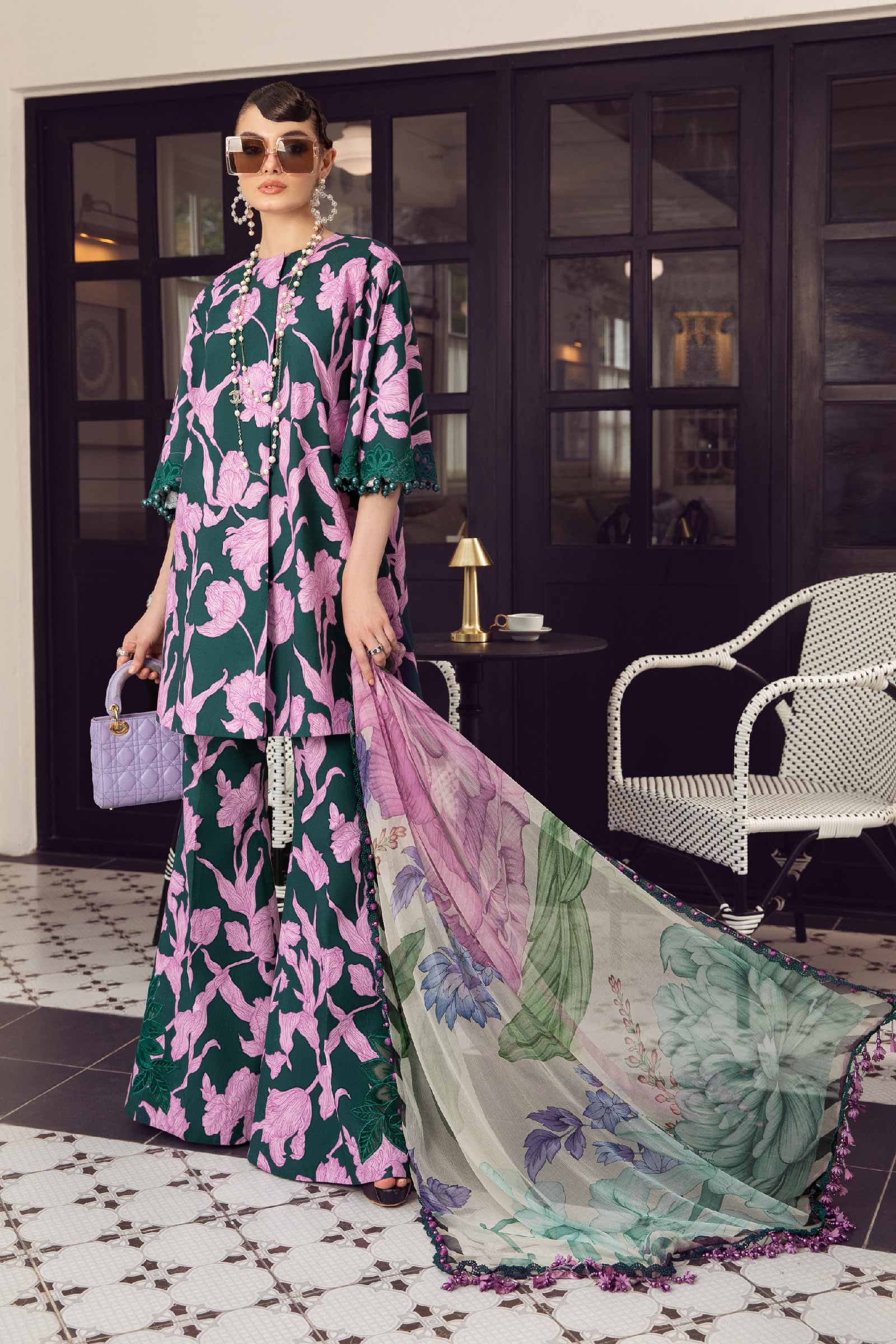 Maria B Unstitched M. Prints Winter 2024 - DESIGN-10 B