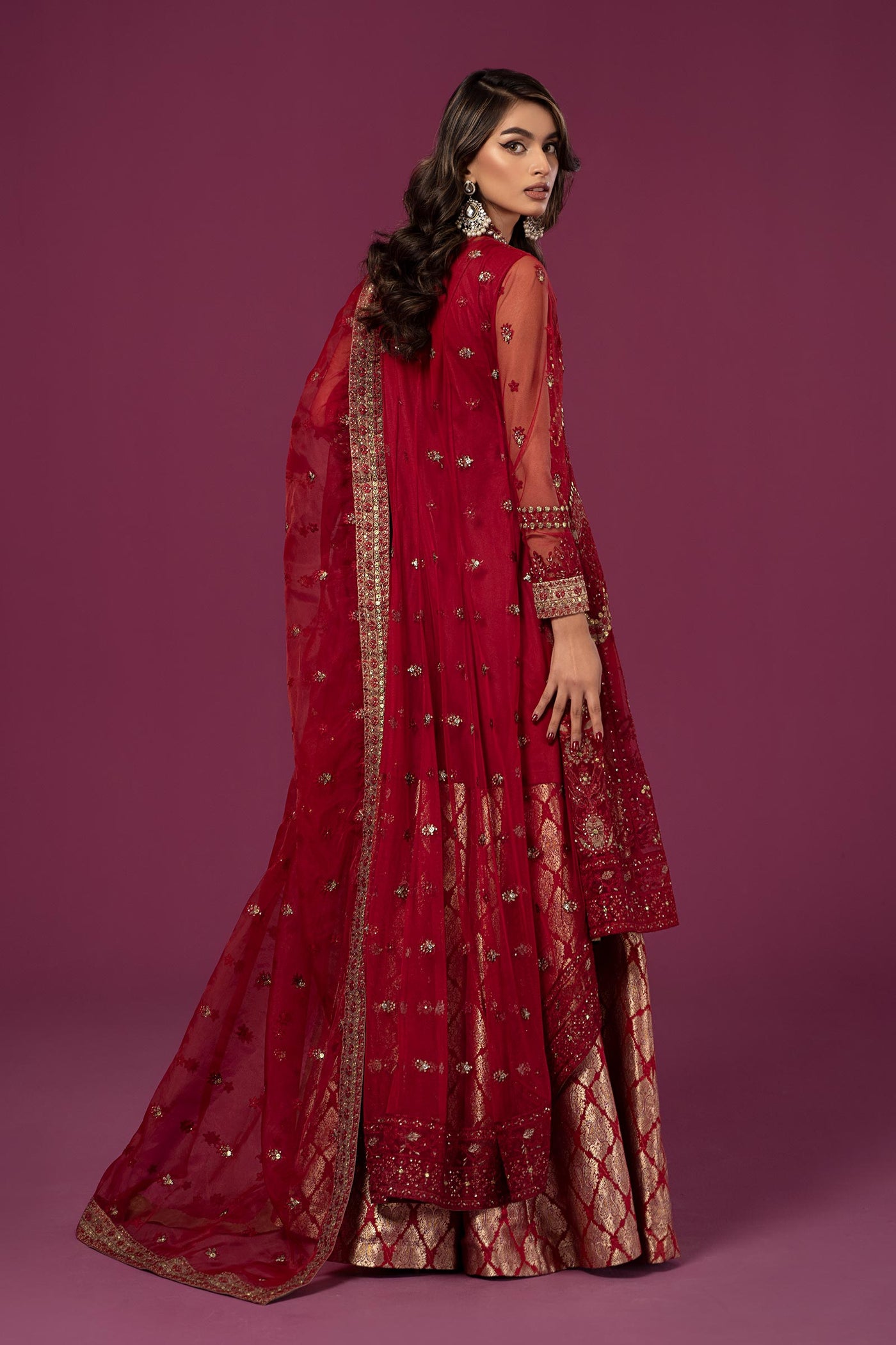 3 PIECE EMBROIDERED NET SUIT | SF-EF24-28
