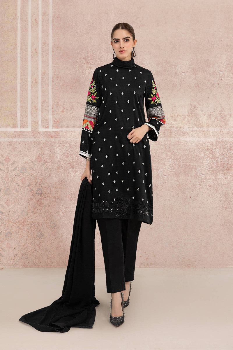 Maria.B Women Black Long Frock Suit | Dw-W23-29
