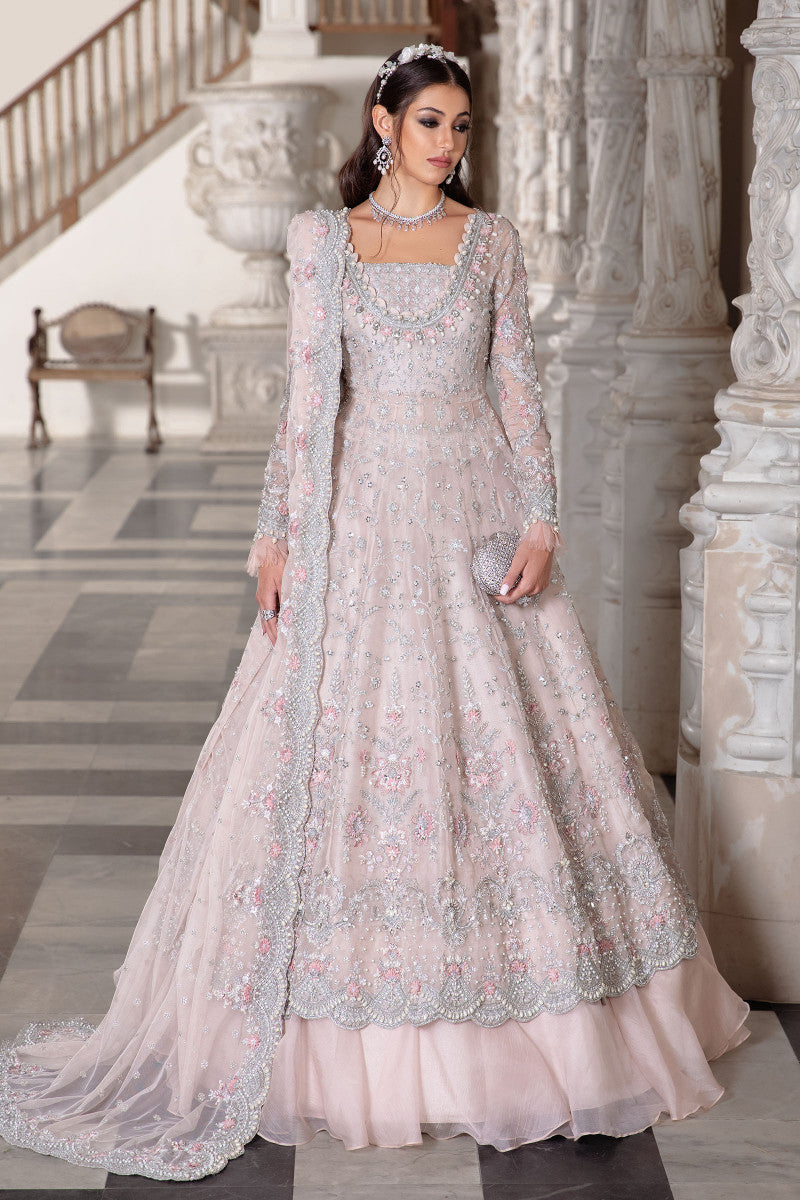 maria b pink dress Maria B Couture Wedding Wear Dusty Pink Dress MBMC-23902DP