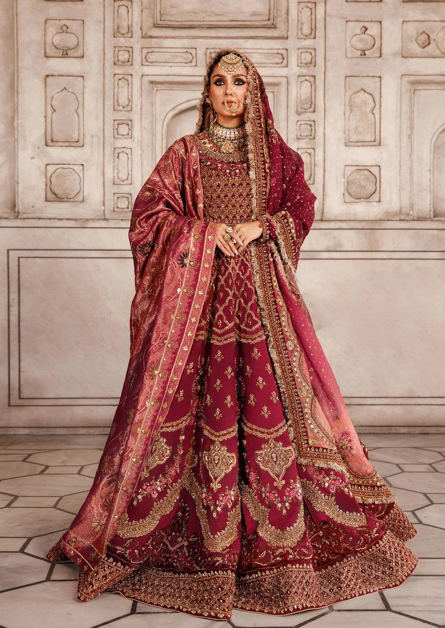 Latest Red Bridal Dress Pakistani in Gown Style #BS600 | Red bridal dress,  Latest bridal dresses, Bridal dresses