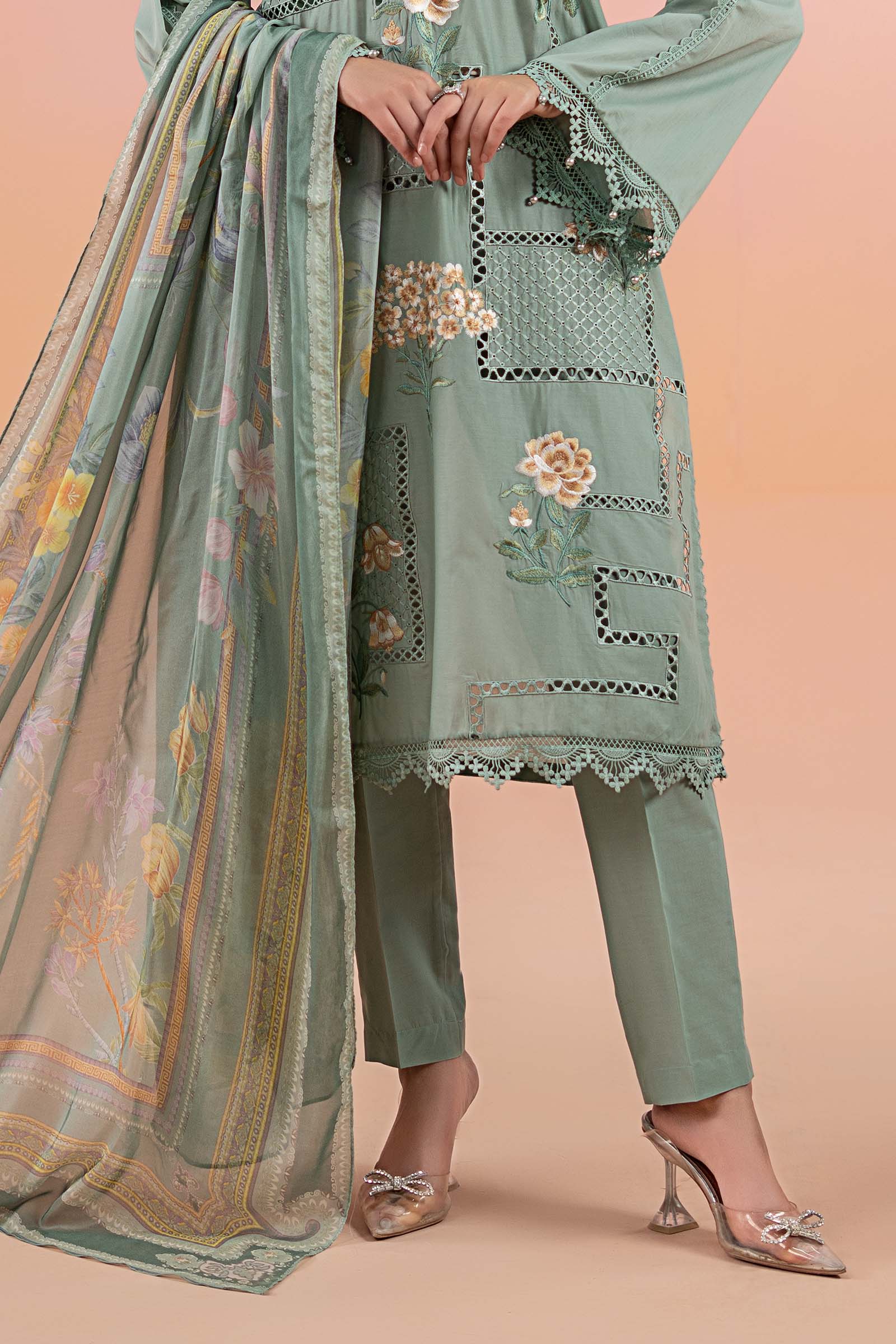 3 Piece Printed Lawn Suit | MPS-2501-B