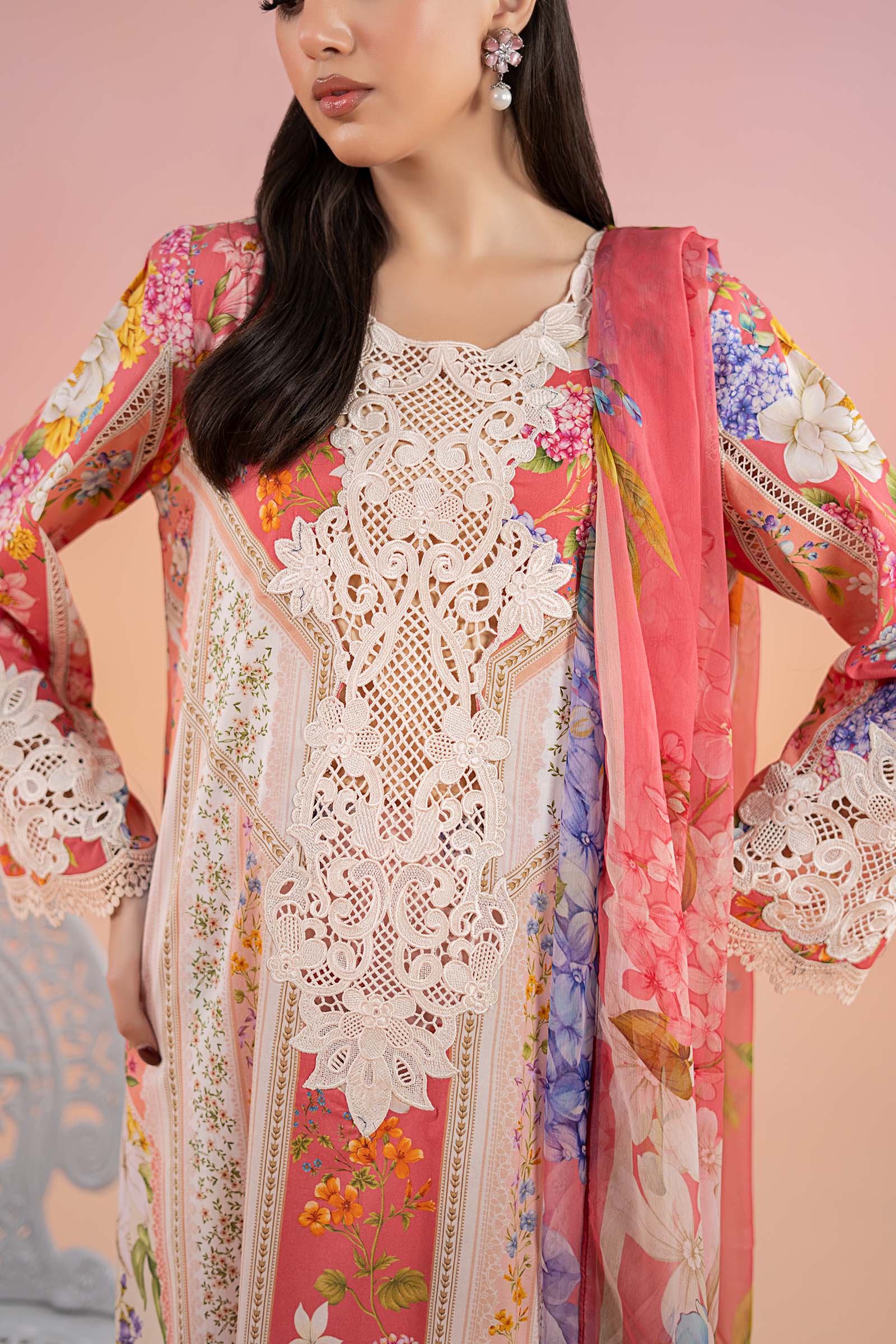 3 Piece Printed Lawn Suit | MPS-2509-B