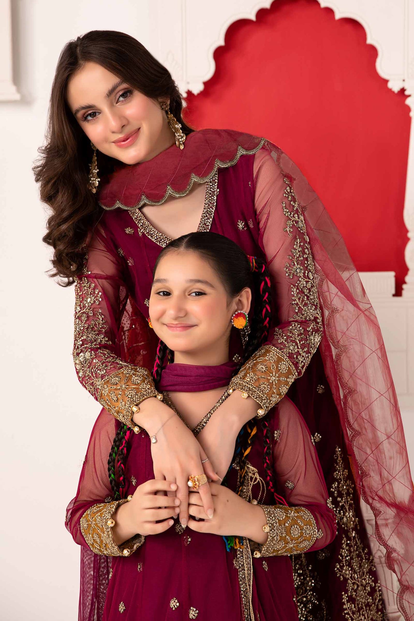 3 Piece Embroidered Net Suit