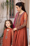 3 Piece Embroidered Raw Silk Suit