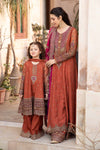 3 Piece Embroidered Raw Silk Suit