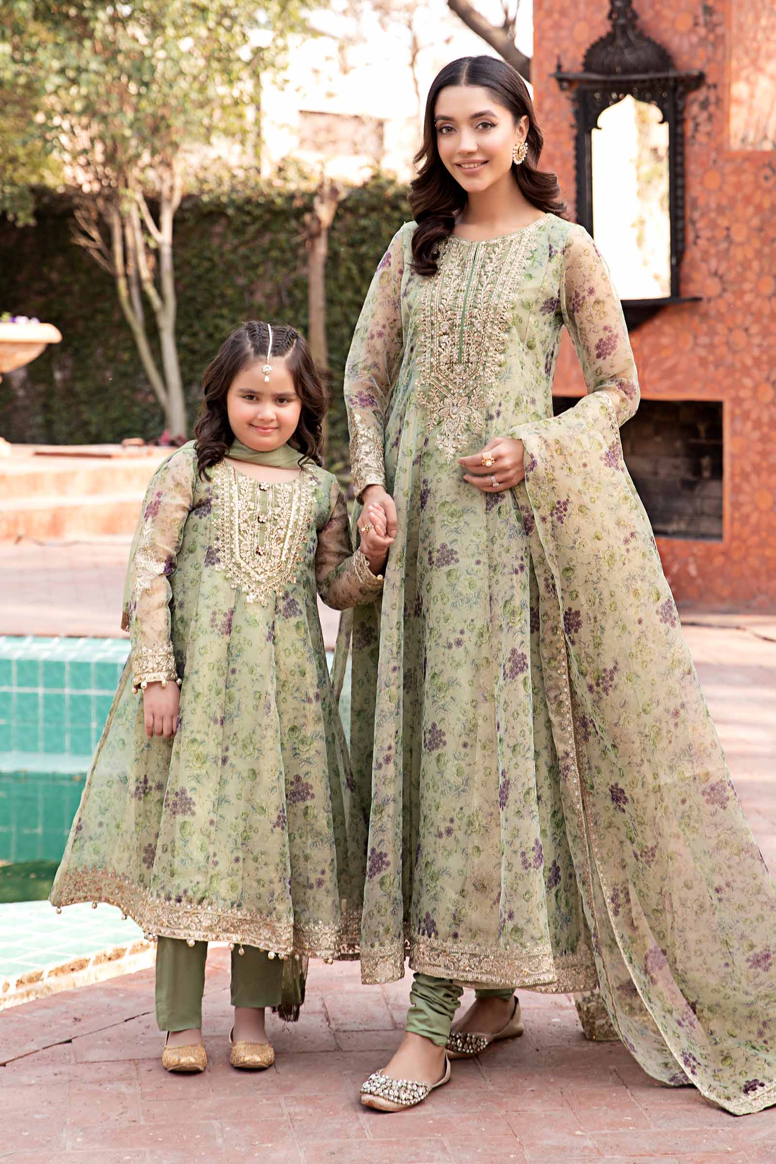 3 Piece Printed Organza Masoori Net Suit