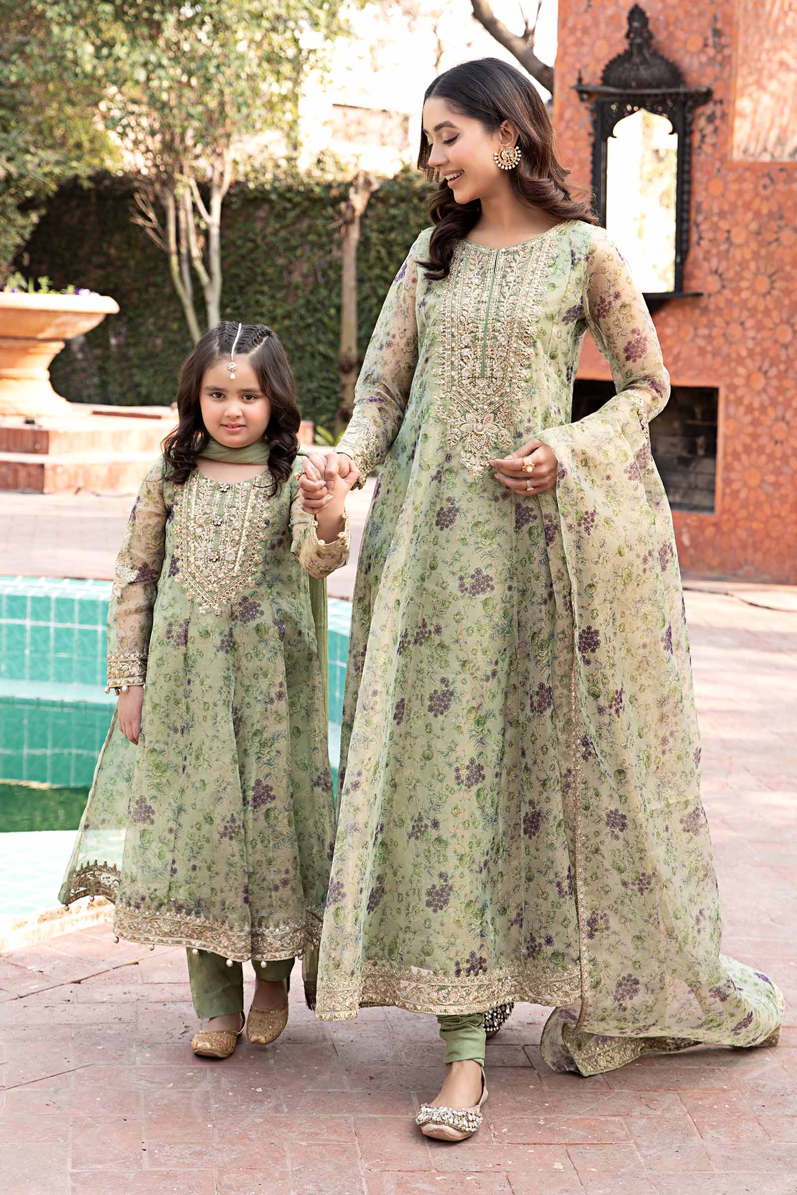 3 Piece Printed Organza Masoori Net Suit