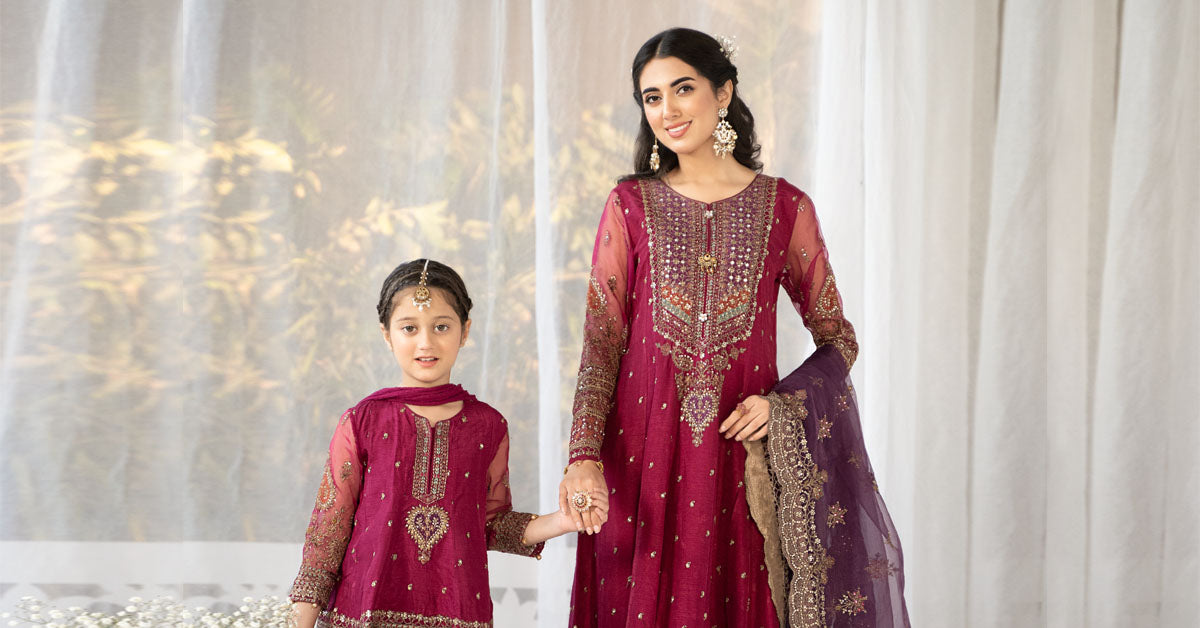 3 Piece Embroidered Raw Silk Suit