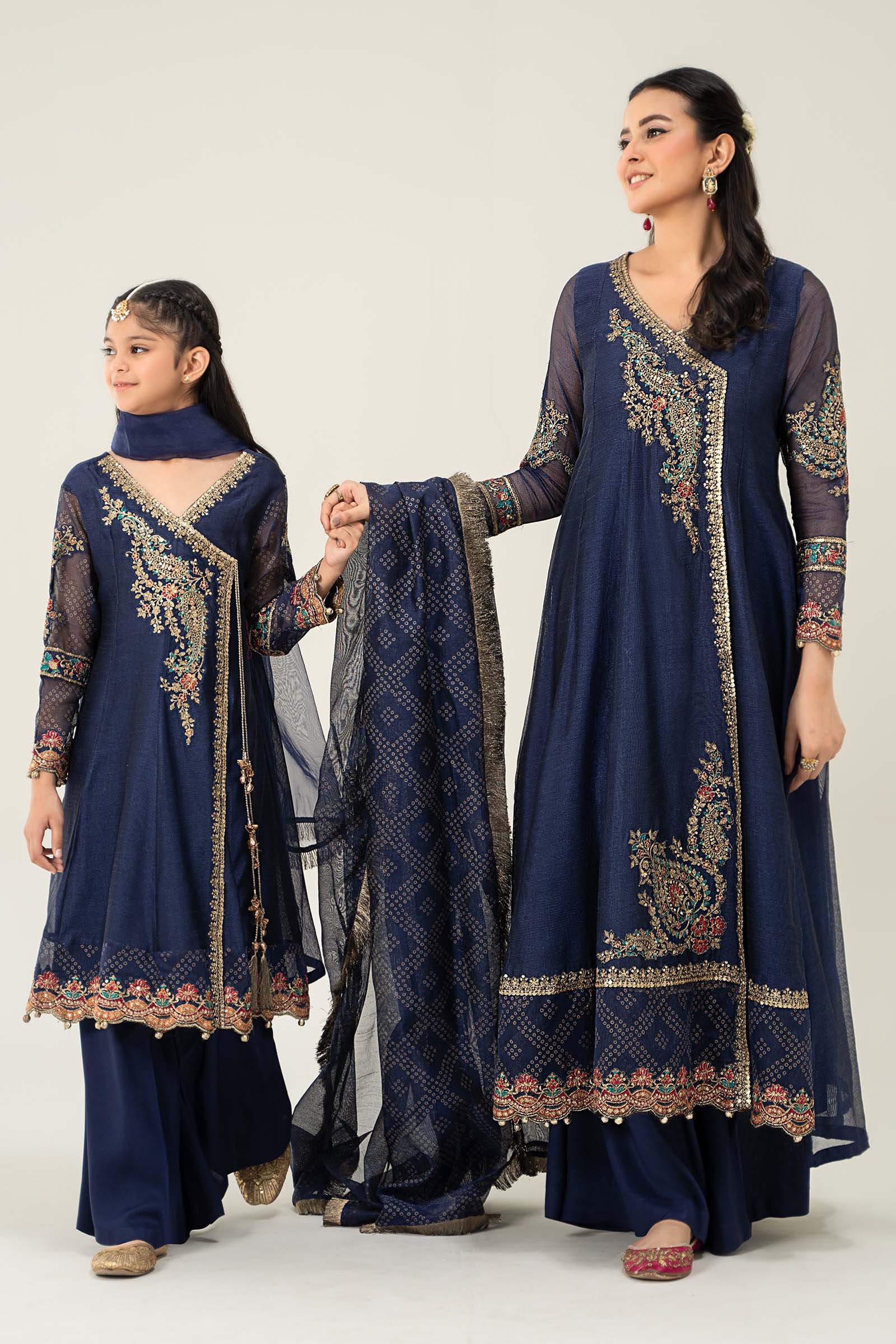 3 Piece Embroidered Paper Cotton Suit