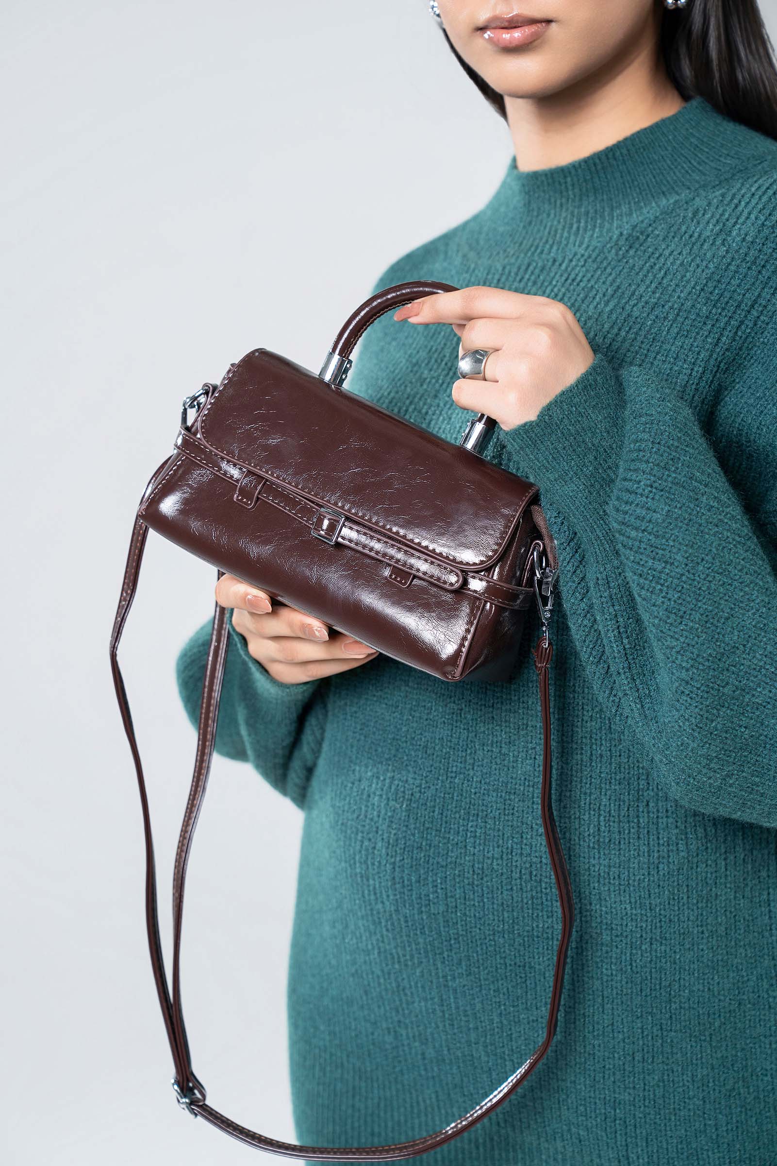 Elongated Trapeze Bag