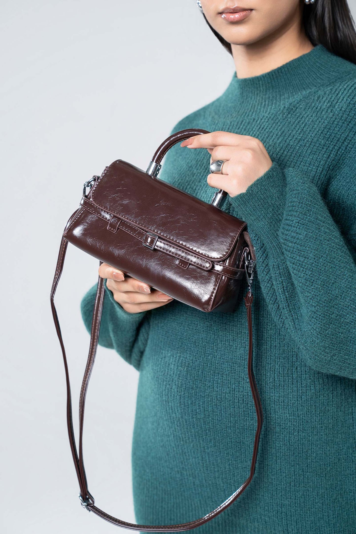 Elongated Trapeze Bag