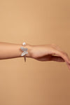 Butterfly Pearl Bangle Bracelet