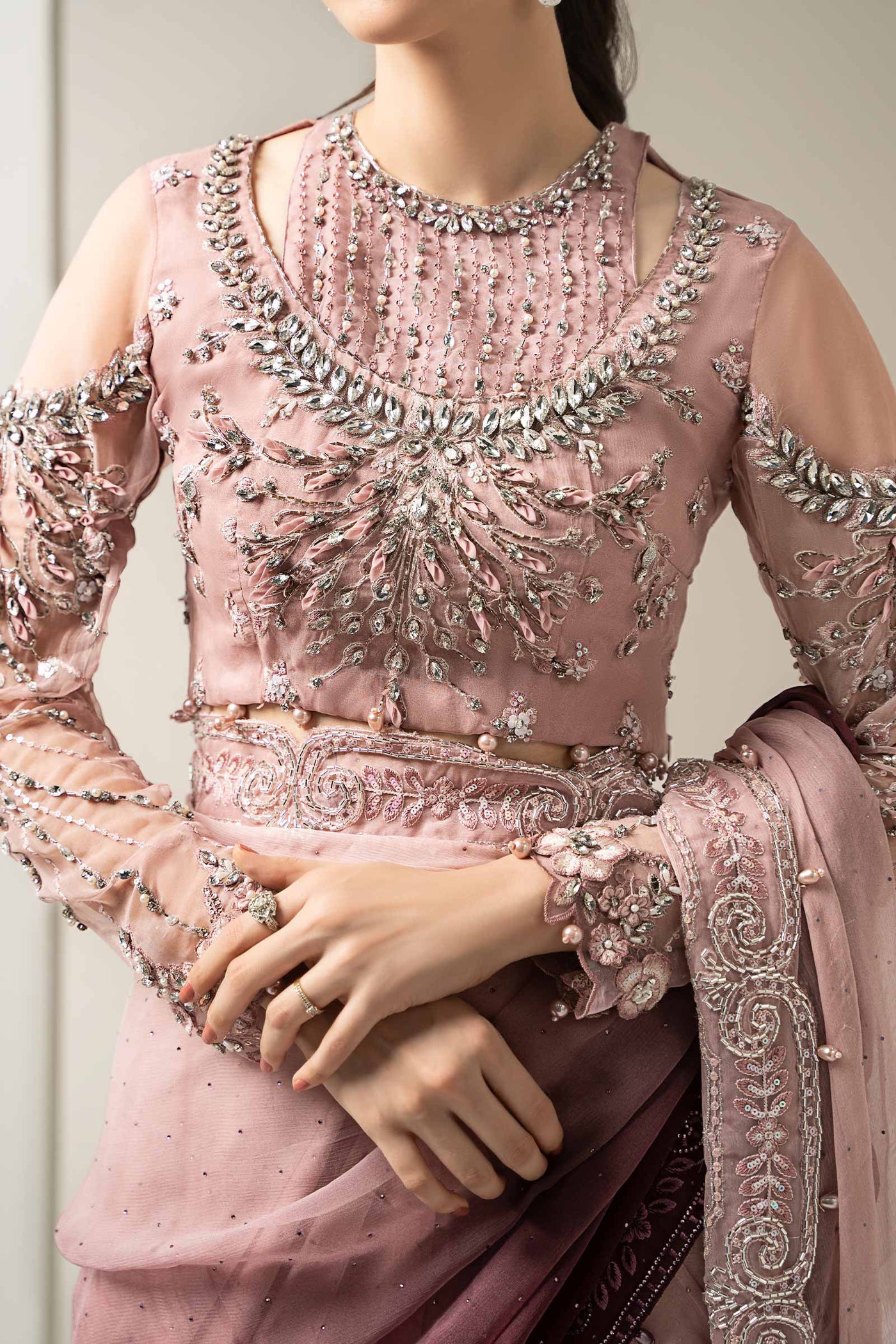 Embroidered Chiffon Saree | BDS-3001