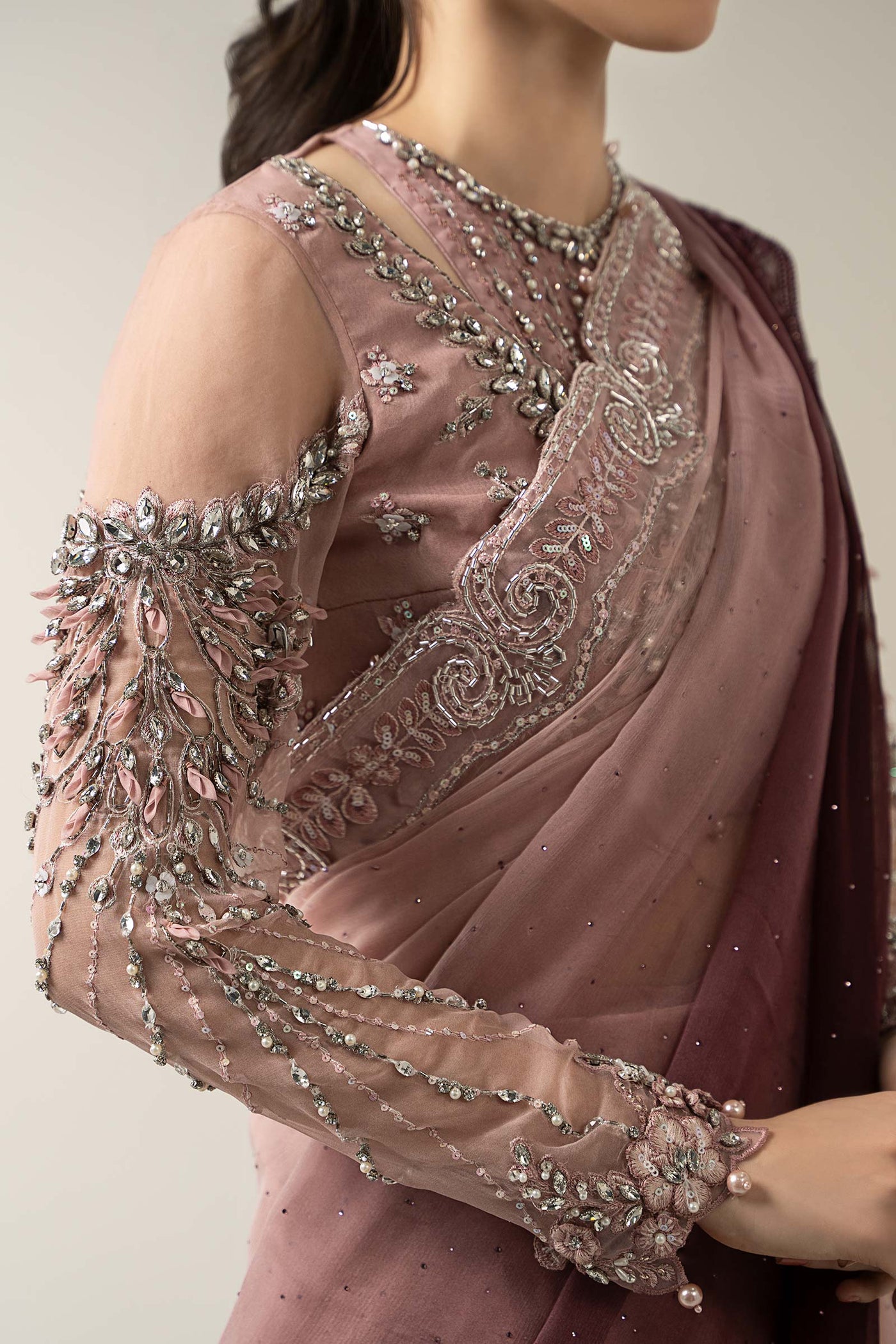Embroidered Chiffon Saree | BDS-3001