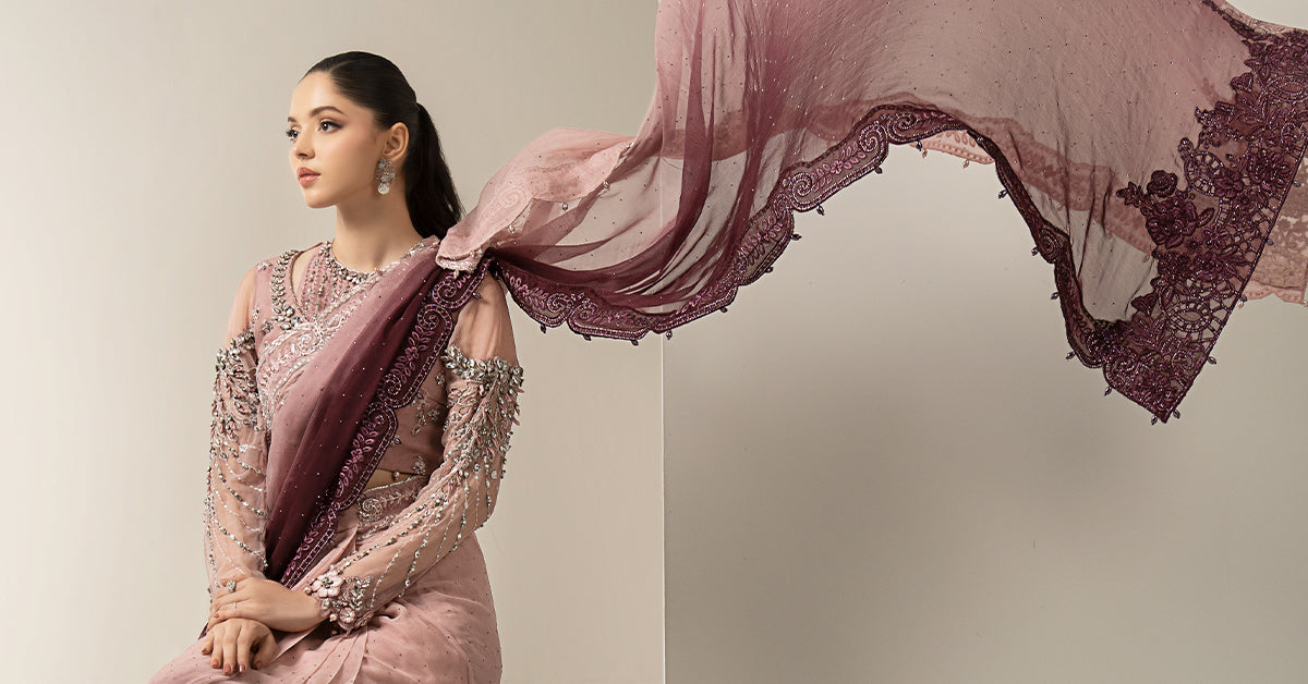 Embroidered Chiffon Saree | BDS-3001