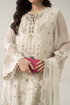 3 Piece Embroidered Chiffon Suit | BDS-3007