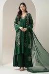 3 Piece Embroidered Chiffon Suit | BDS-3008