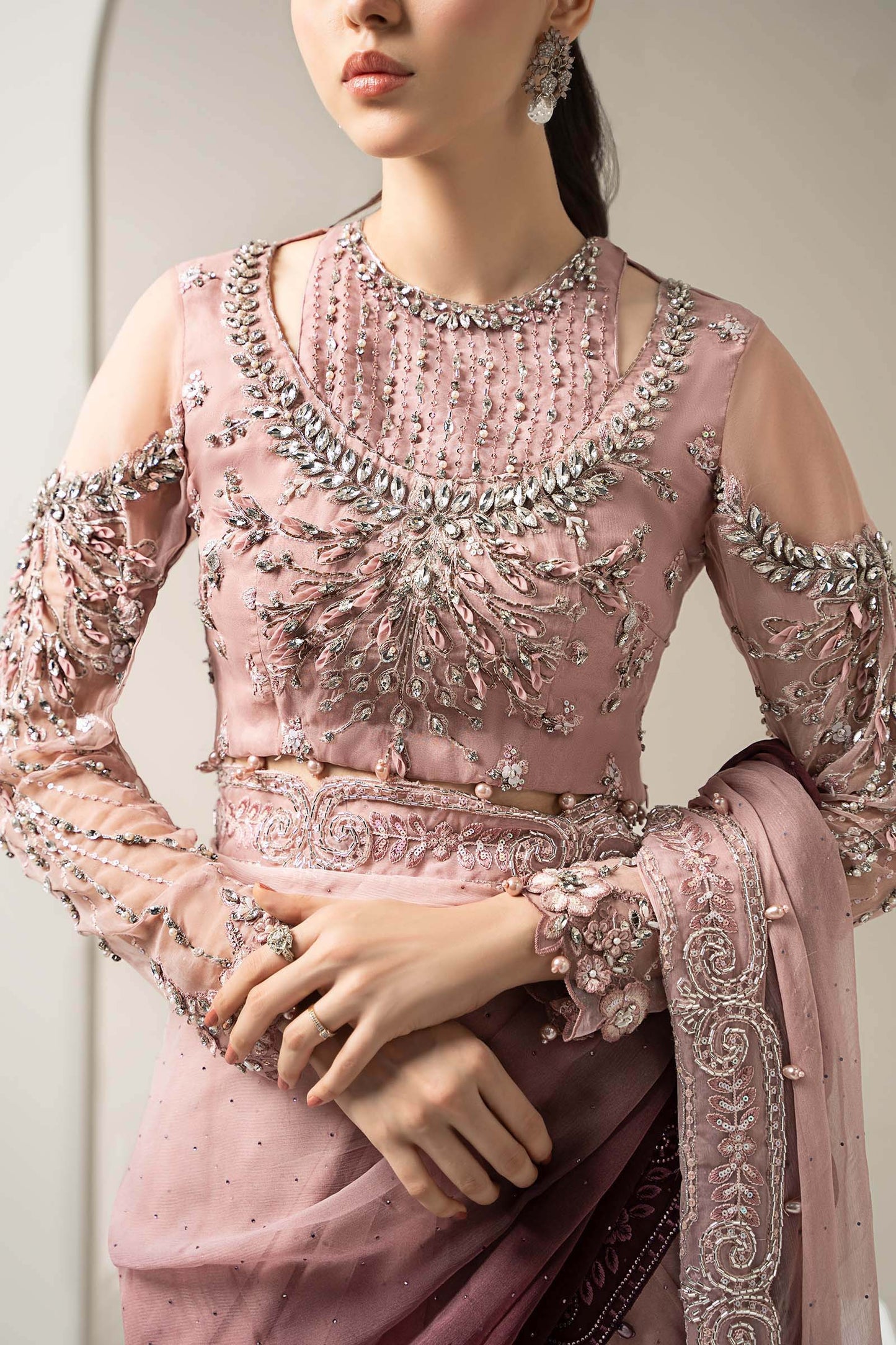 Embroidered Chiffon Saree | BDS-3001