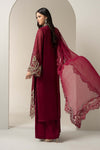 3 Piece Embroidered Chiffon Suit | BDS-3003