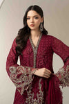 3 Piece Embroidered Chiffon Suit | BDS-3003