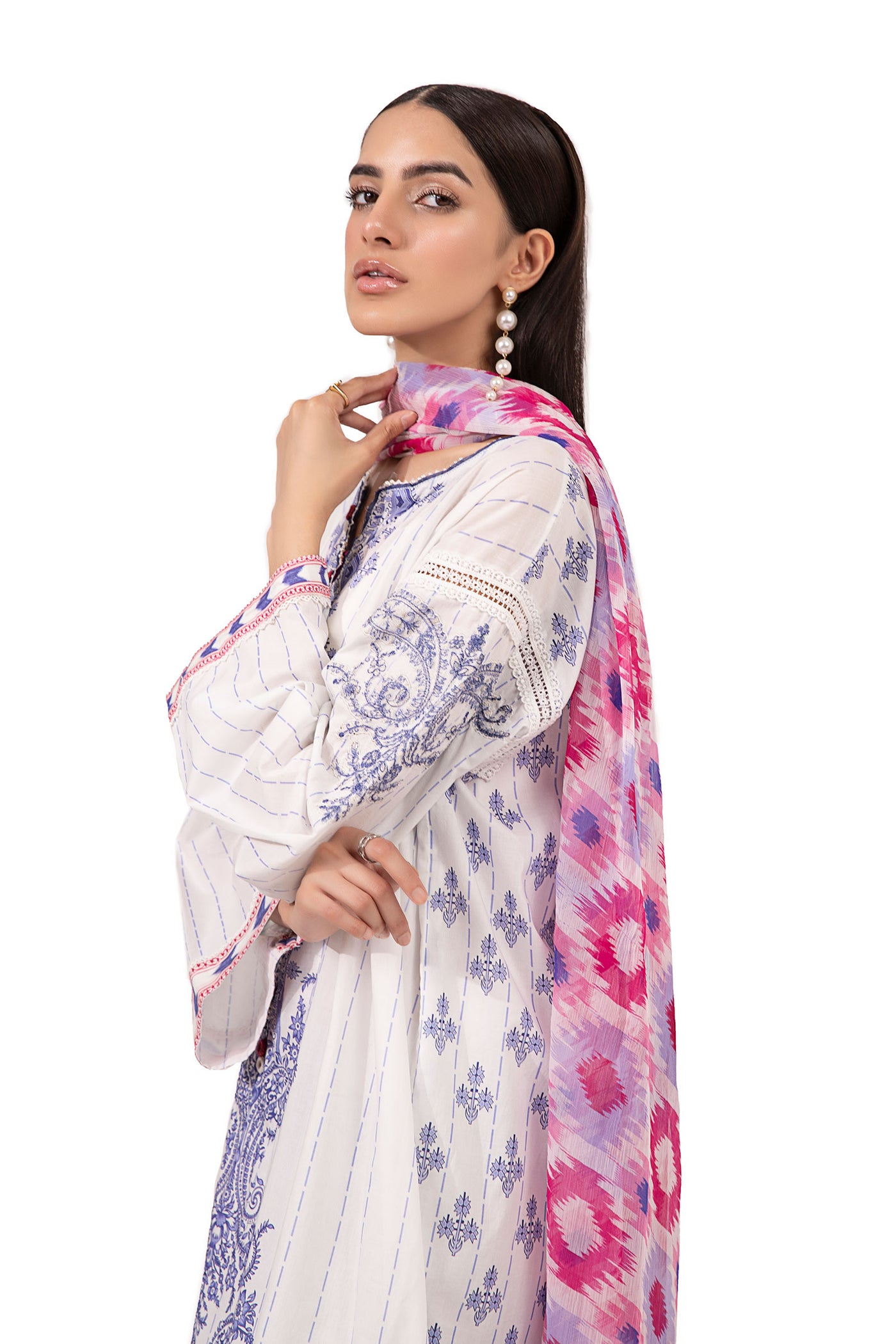 Shirt White Printed BUTW22S004