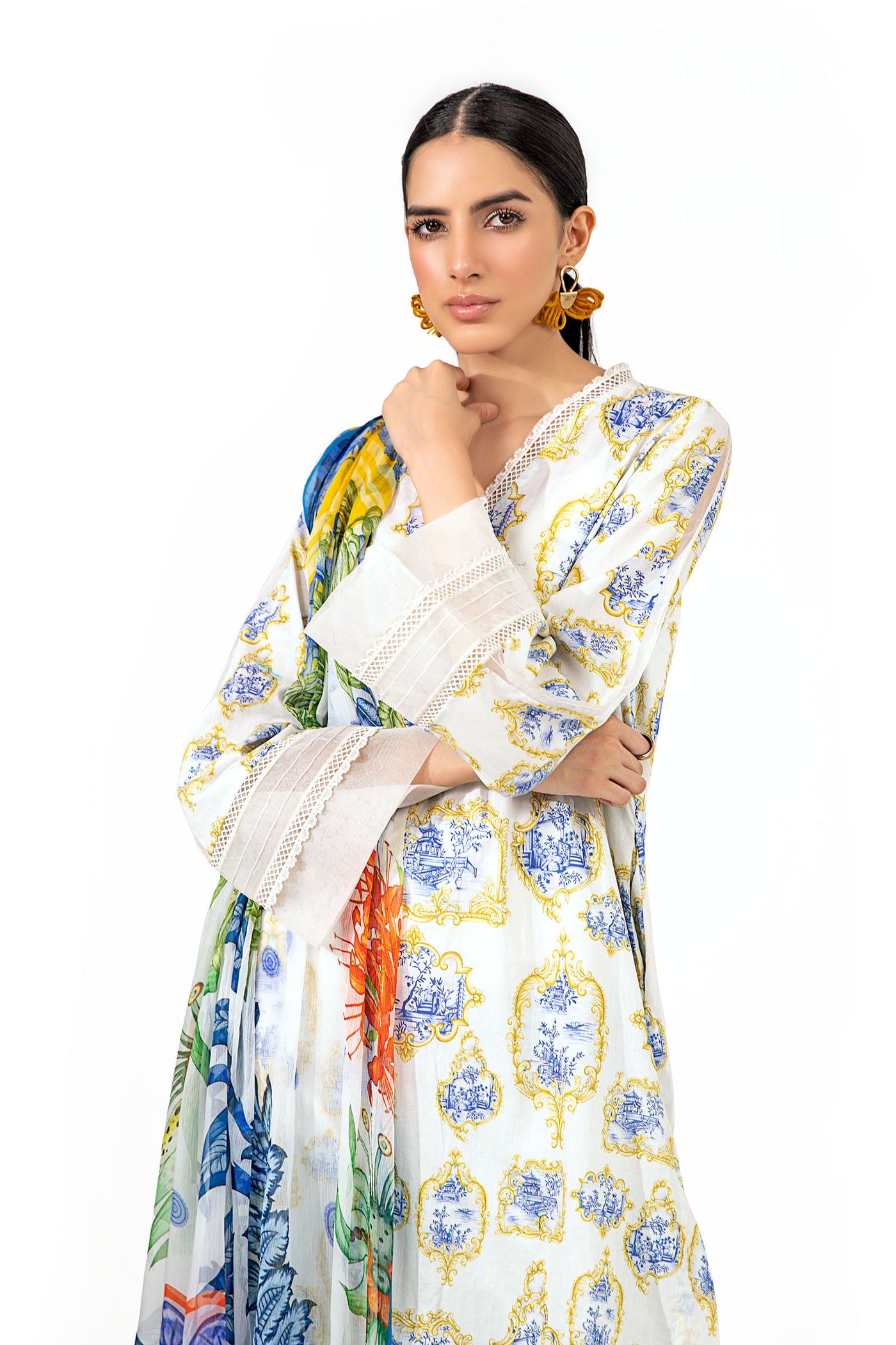 Shirt White Printed BUTW22S023