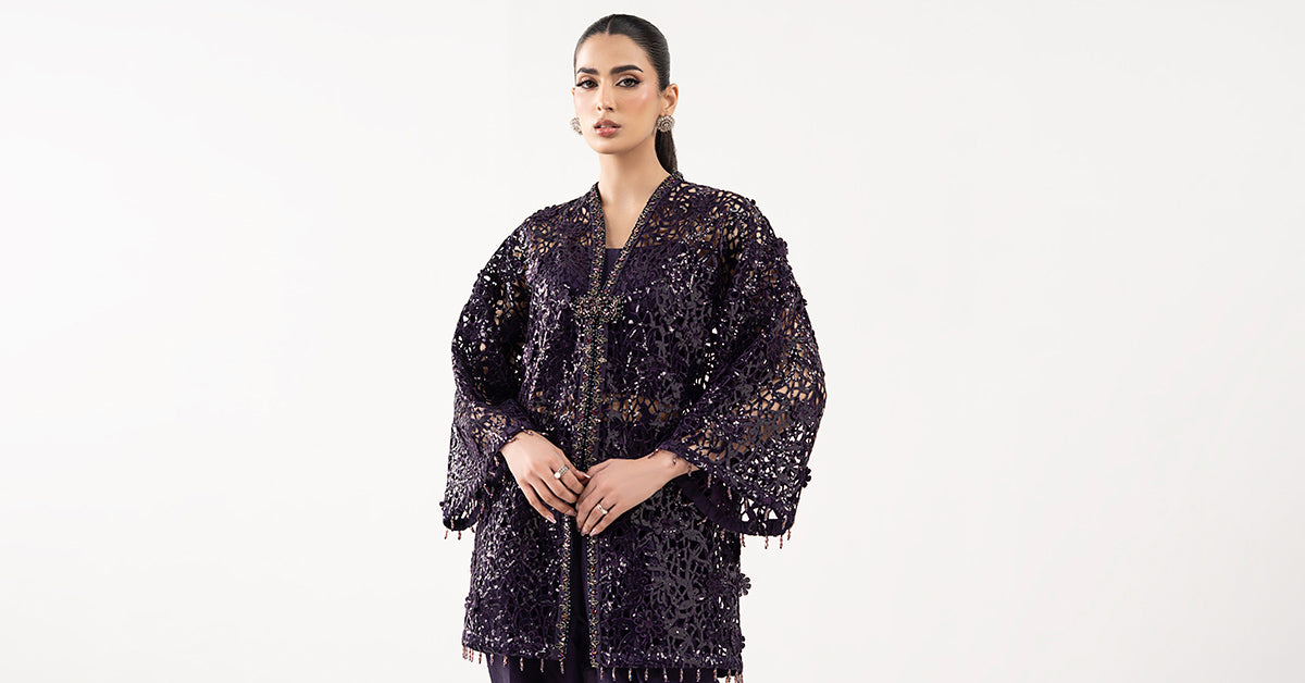 Embroidered Lace Fabric (1Pc)