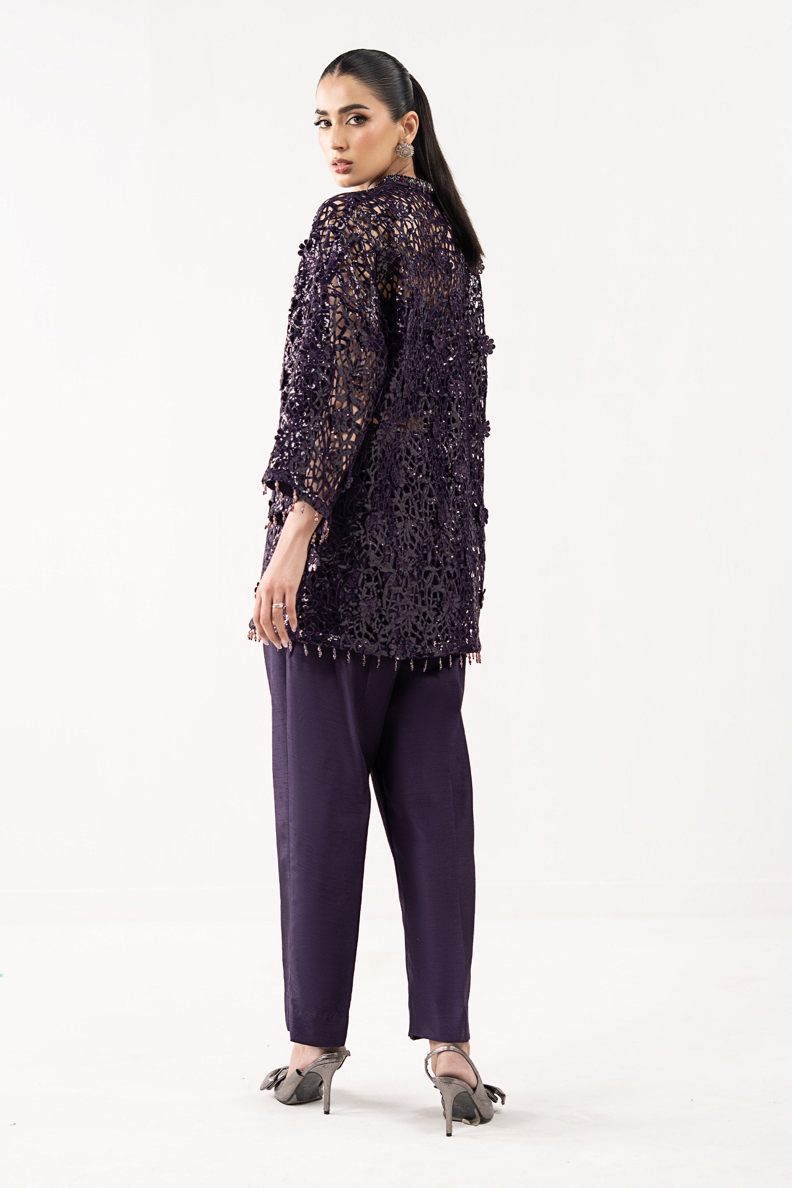 Embroidered Lace Fabric (1Pc)