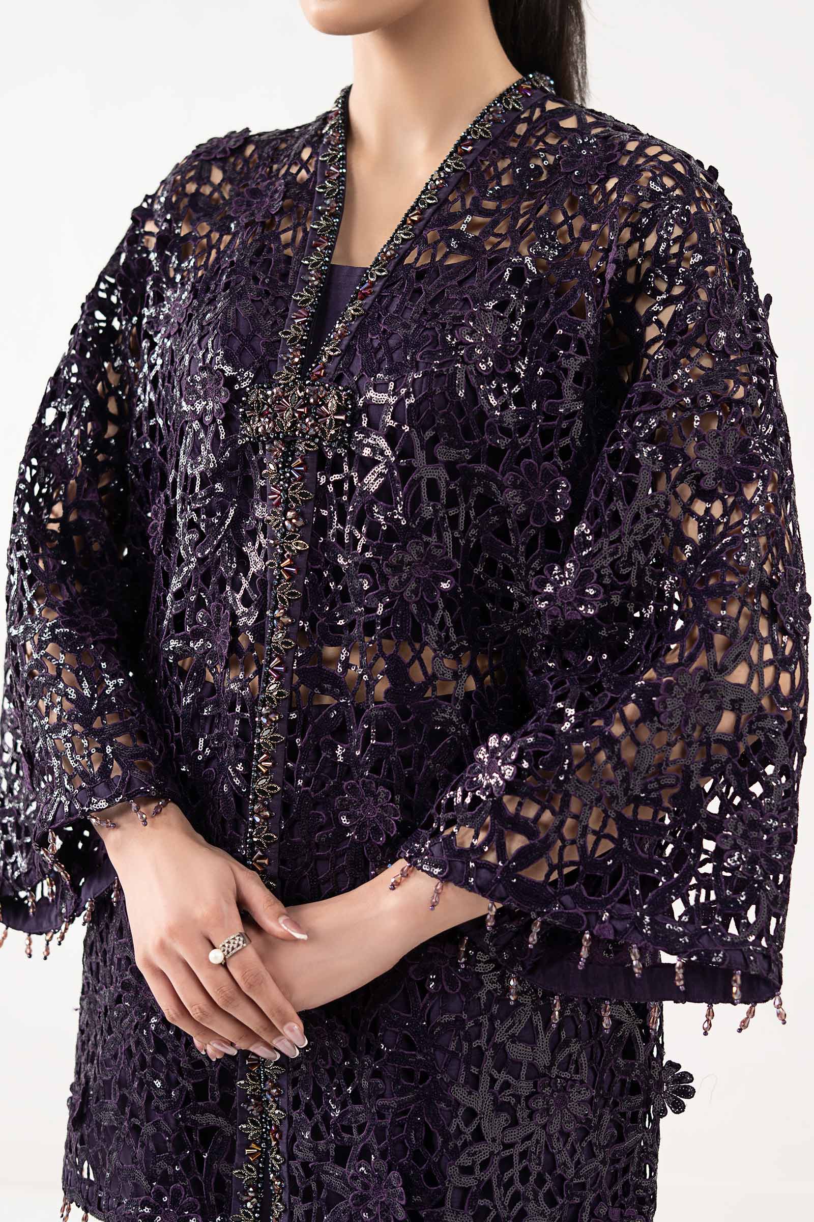 Embroidered Lace Fabric (1Pc)