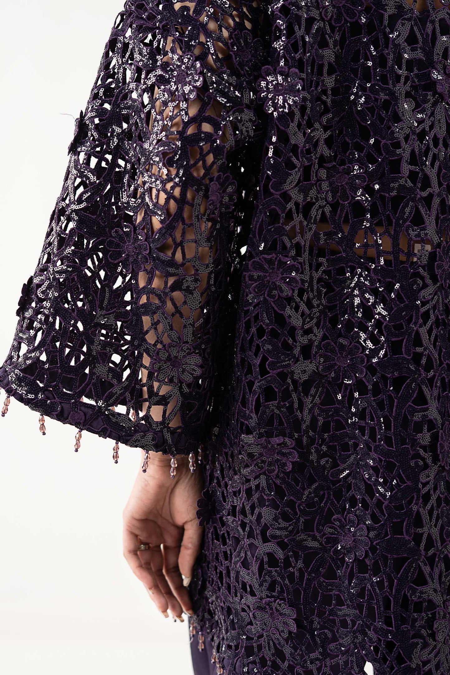 Embroidered Lace Fabric (1Pc)