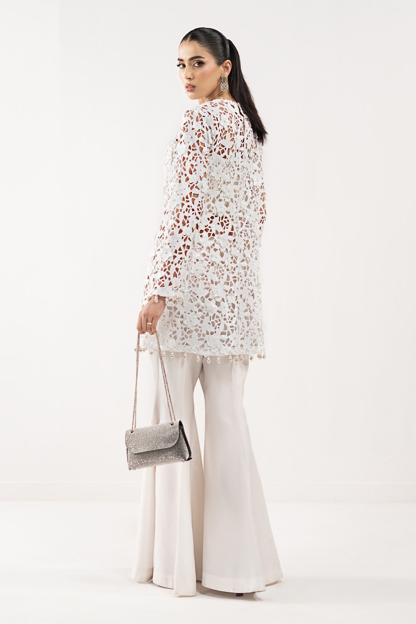 Embroidered Lace Fabric (1Pc)