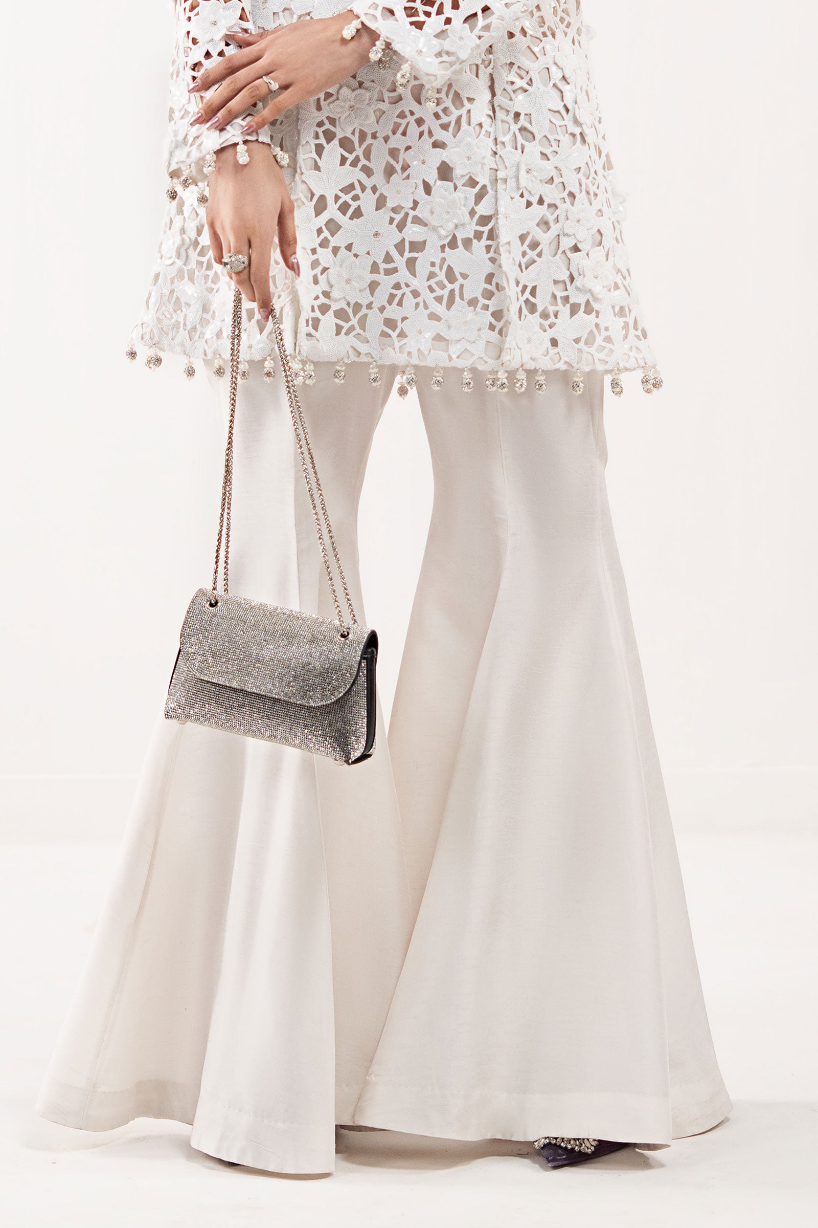 Embroidered Lace Fabric (1Pc)