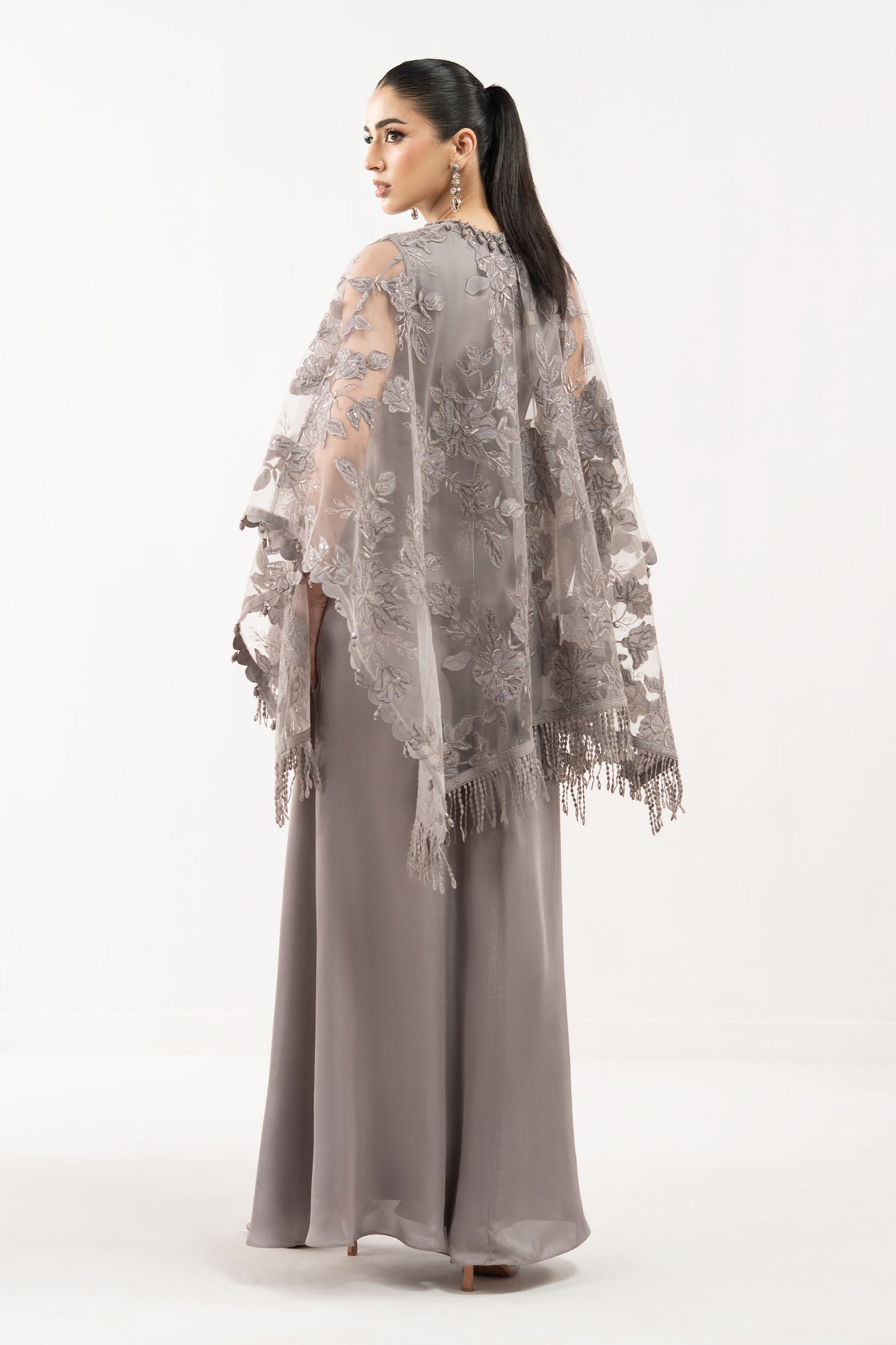 Embroidered Net Fabric (1Pc)